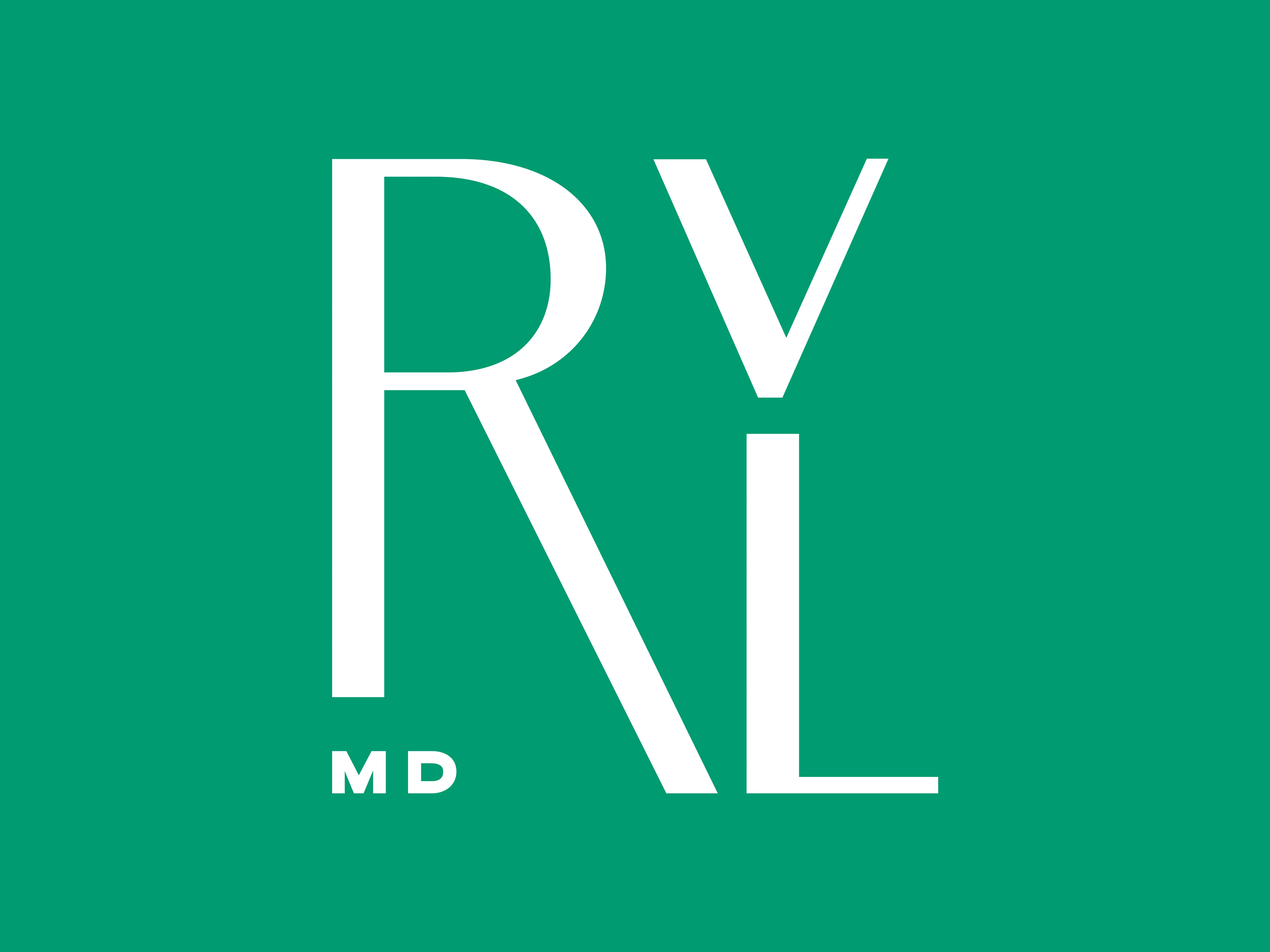 RVL MD logo on green background