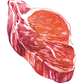 Watercolor illustration — steak